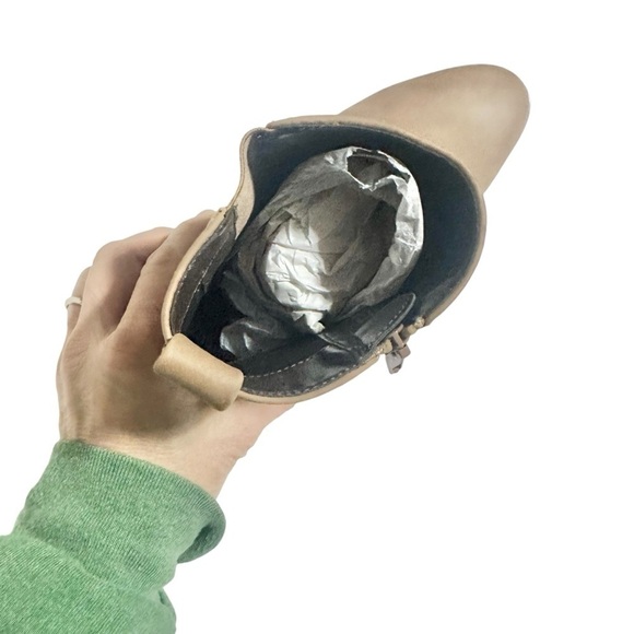 Naturalizer Sampson Tan Nubuck Block Heel Zip Chelsea Ankle Boots Size 9M NIB - Picture 5 of 9